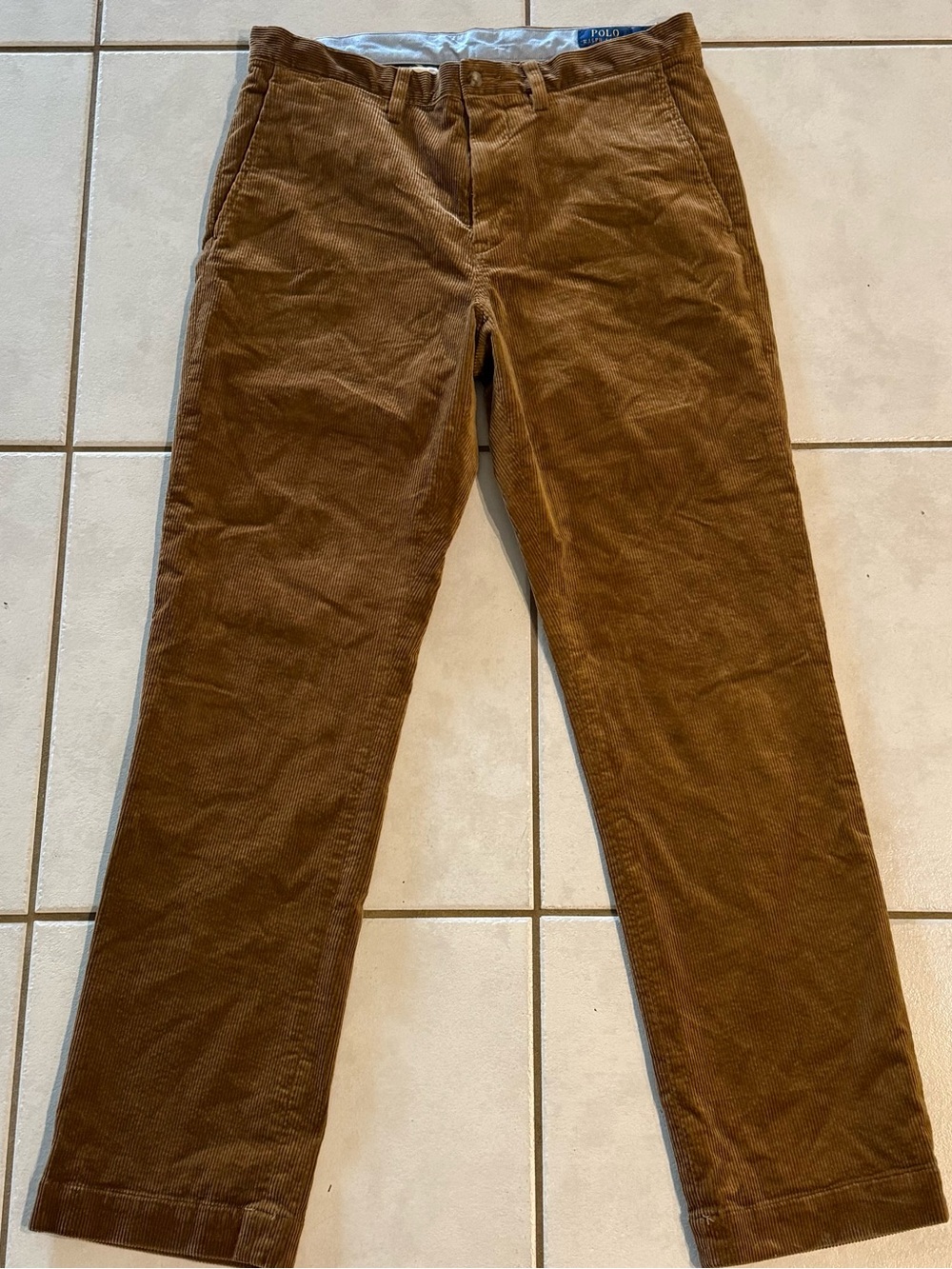Men's Ralph Lauren Brown Corduroy Pants Stretch Classic Fit 32x32